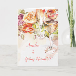 Ankündigung von Champagne & Rose Verlobung