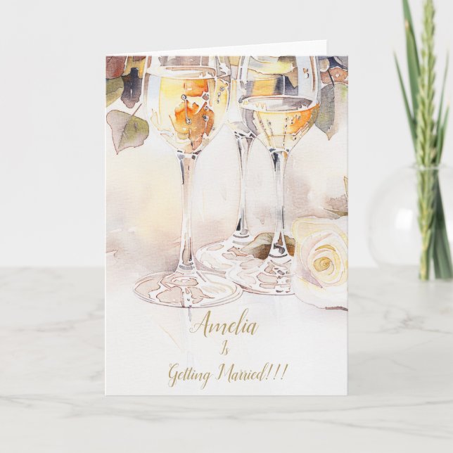 Ankündigung von Champagne & Rose Verlobung (Vorderseite)