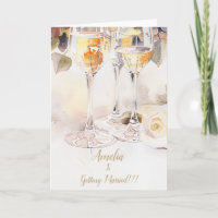 Ankündigung von Champagne & Rose Verlobung