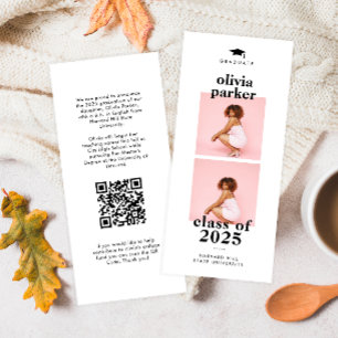 Ankündigung von Chic Foto Collage QR Code Abschlus