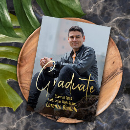 Ankündigung von Chic Minimalistisch Gold Foil Absc