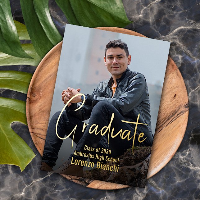 Ankündigung von Chic Minimalistisch Gold Foil Absc (Von Creator hochgeladen)