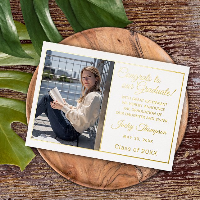 Ankündigung von Chic Minimalistisch Gold Foil Absc (Von Creator hochgeladen)