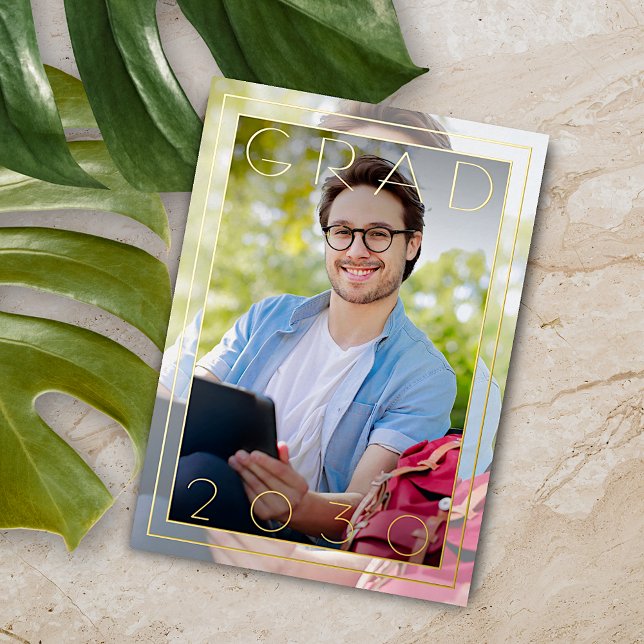 Ankündigung von Chic Minimalistisch Gold Foil Absc (Von Creator hochgeladen)