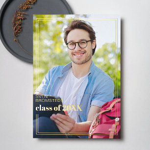 Ankündigung von Chic Minimalistisch Gold Foil Absc