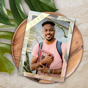 Ankündigung von Chic Minimalistisch Gold Foil Absc