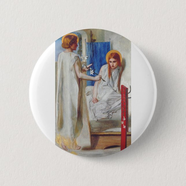 Ankündigung von Dante Gabriel Rossetti Button (Vorderseite)