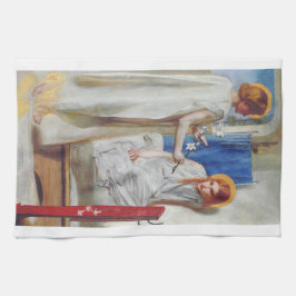 Ankündigung von Dante Gabriel Rossetti Geschirrtuch