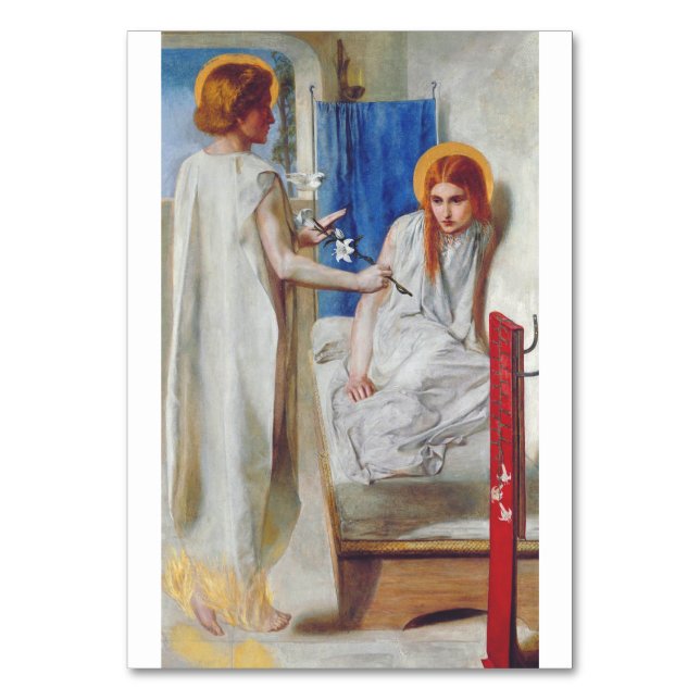 Ankündigung von Dante Gabriel Rossetti Tischnummer (Vorderseite)
