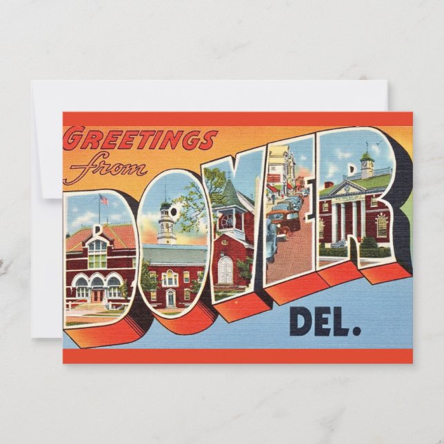 Ankündigung von Dover Delaware Postcard Moving (Vorderseite)