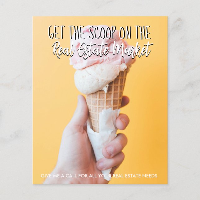 Ankündigung von Eis-Creme-Referralen für echtes An Flyer (Vorne)