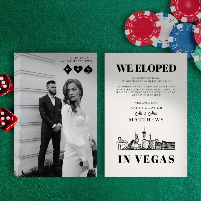 Ankündigung von Elegant und Fun Las Vegas Elopemen (LAs Vegas Elopement Wedding)