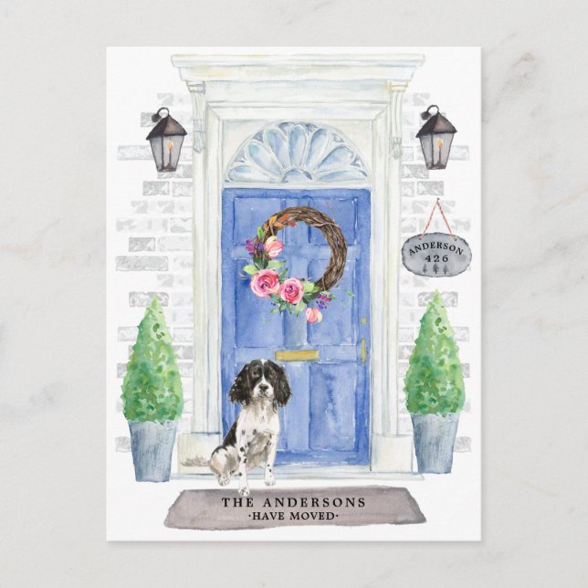 Ankündigung von English Springer Spanish Moving   Postkarte (Vorderseite)