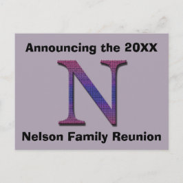 Ankündigung von Familiennamen Nachname Wiedersehen Postkarte