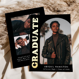 Ankündigung von Foil Offset Arch Foto Abschluss