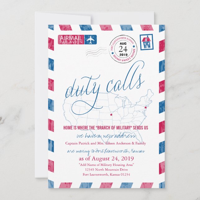 Ankündigung von Fort Leavenworth Military Moving (Vorderseite)