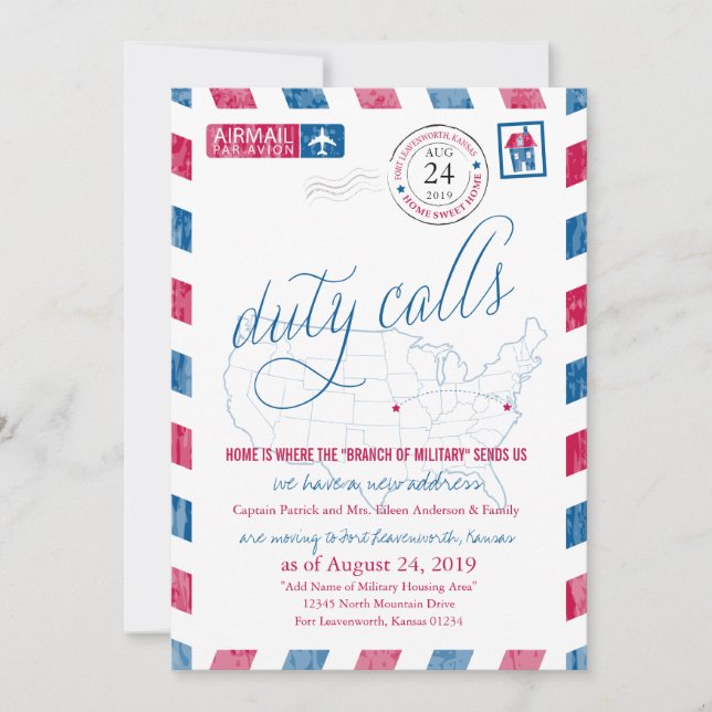 Ankündigung von Fort Leavenworth Military Moving (Vorderseite)