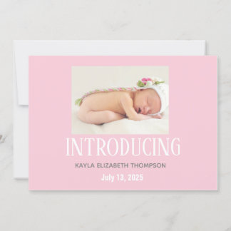 Ankündigung von Foto Baby