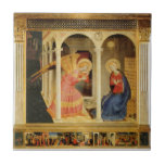 Ankündigung von Fra Angelico, Kunst der Renaissanc Fliese<br><div class="desc">Vintage Renaissance-Kunst, die Ankündigung von Fra Angelico, 1432-1434. Die Cortona Altarpiece, die Annunziation, wurde für die Kirche San Domenico in Cortona hingerichtet.</div>