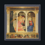 Ankündigung von Fra Angelico, Kunst der Renaissanc Magnet<br><div class="desc">Vintage Renaissance-Kunst,  die Ankündigung von Fra Angelico,  1432-1434. Die Cortona Altarpiece,  die Annunziation,  wurde für die Kirche San Domenico in Cortona hingerichtet.</div>