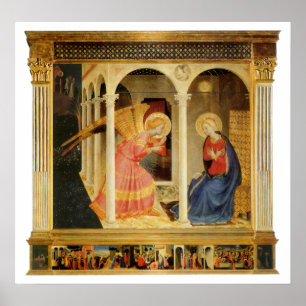 Ankündigung von Fra Angelico, Kunst der Renaissanc Poster