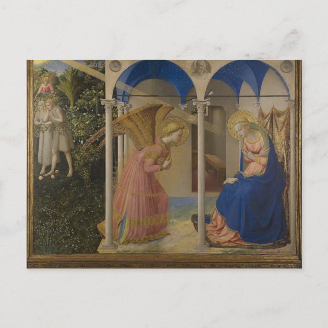 Ankündigung von Fra Angelico Postkarte (Vorderseite)