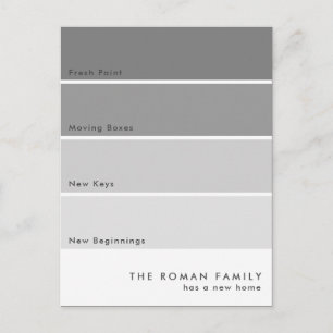 Ankündigung von "Fresh Paint Chip Motion Gray" Postkarte
