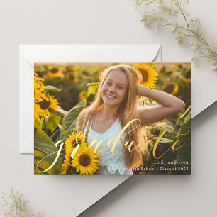 Ankündigung von Gold Foil Calligraphy Abschluss