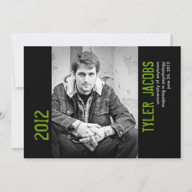 Ankündigung von Grunge Foto Abschluss (Vorderseite)