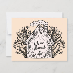 Ankündigung von Hand gezeichnet Verzierten Zuhause