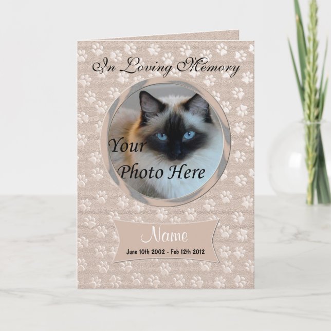 Ankündigung von Haustieren oder Katzen-Memorial (Vorderseite)