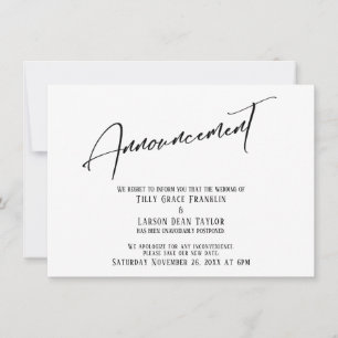Ankündigung von Hochzeitspausen für elegante Hands