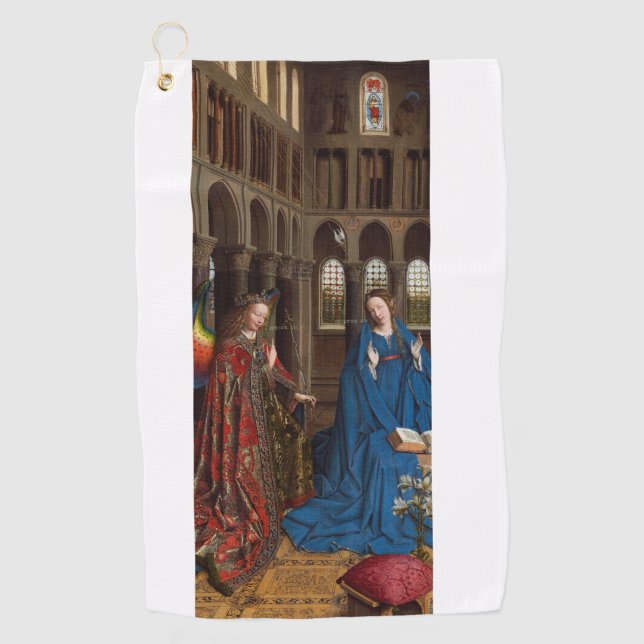 Ankündigung von Jan van Eyck Golfhandtuch (Vorderseite)