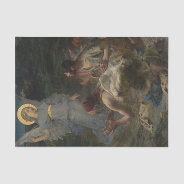 Ankündigung von Jules Bastien an die Hirten Seidenpapier (Vorderseite)