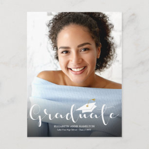 Ankündigung von Kalligraphie im Abschluss der Hoch Postkarte