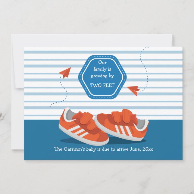 Ankündigung von Kinderschuhen Schwangerschaft (Vorderseite)