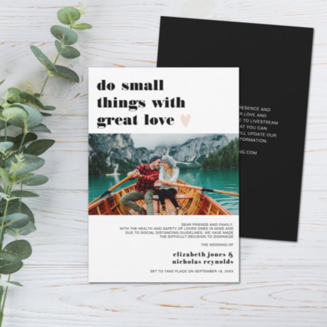 Ankündigung von Kleinsthochzeiten (Von Creator hochgeladen)