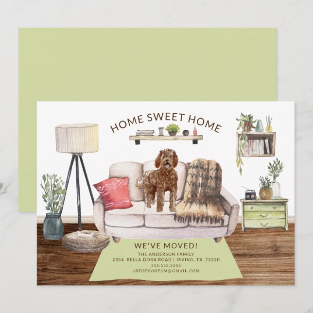 Ankündigung von Labradoodle Hund Moving (Vorne/Hinten)