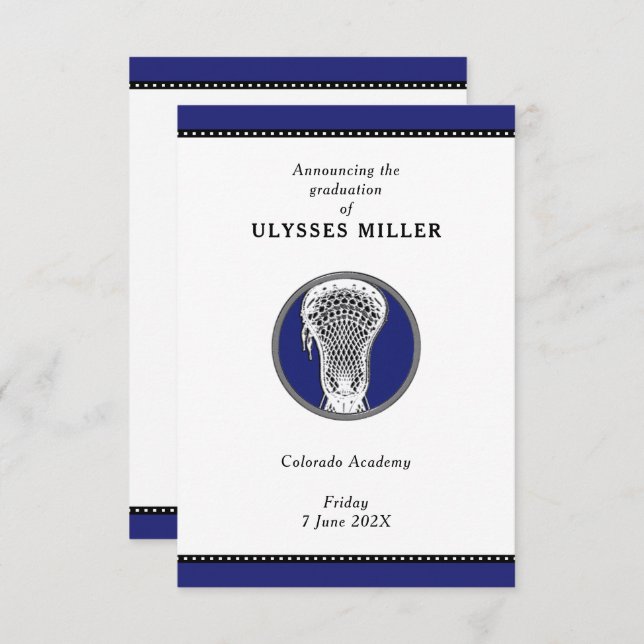 Ankündigung von Lacrosse Abschluss (Vorne/Hinten)