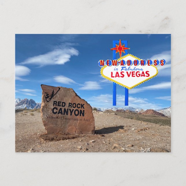Ankündigung von Las Vegas neue Adresse (Vorderseite)