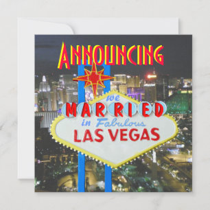 Ankündigung von Las Vegas Newlyweds Ehe Foto
