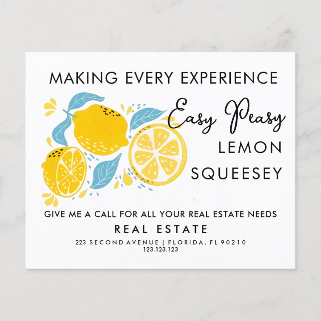 Ankündigung von LEMON-Referenzen für Real Anwesen  Flyer (Vorne)