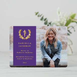 Ankündigung von lila Asclepius Medizinischer Absch