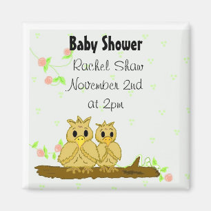 Ankündigung von Lovebirds Baby Shower Magnet
