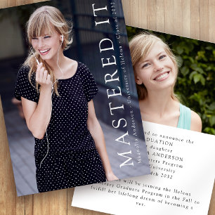 Ankündigung von "Mastered IT Foto Abschluss"