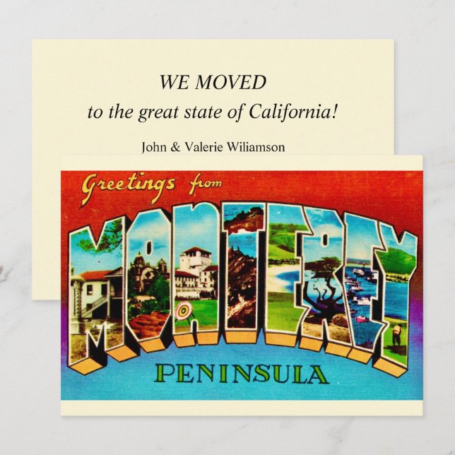 Ankündigung von Monterey CA Map Moving (Vorne/Hinten)