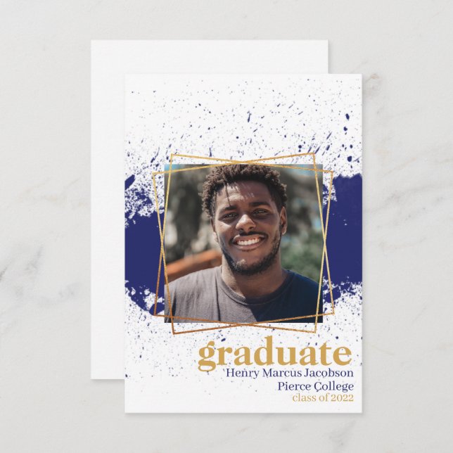 Ankündigung von Navy & Gold Funky Platsch Abschlus (Vorne/Hinten)