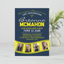 Ankündigung von Navy & Yellow Filmstrip-Abschluss