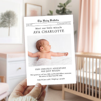 Ankündigung von Newborn Postkarte
