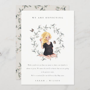 Ankündigung von niedlich Expectant Women Foliage B